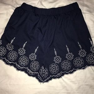 Blue patterned shorts